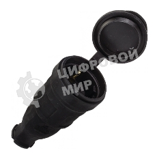 Розетка переносная 16А 230В 2P+PE с защ. крышкой IP44 каучук EKF RPS-012-16-230-44