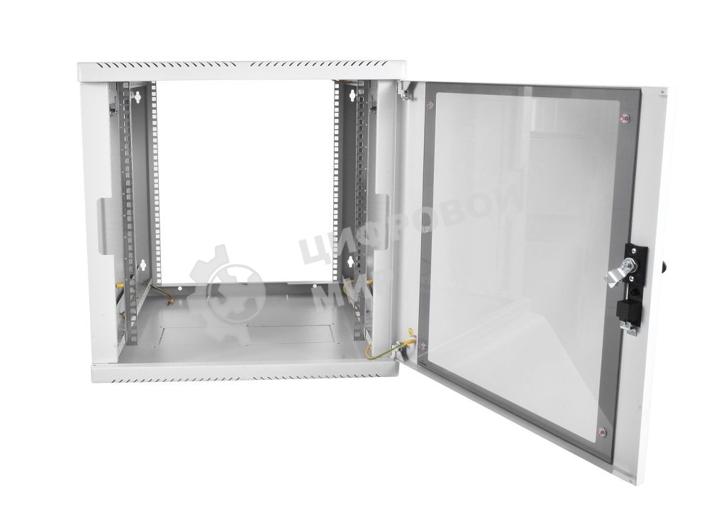 Шкаф телекоммуникационный настенный разборный 9U (600 × 520), съемные стенки, дверь стекло