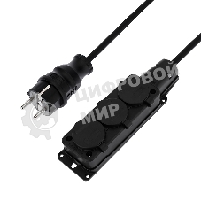 Удлинитель-шнур на рамке Rexant КГ 3х1.5, 20 м, 3 гнезда, морозостойкий, с/з, 16 А, 3500 Вт, IP44 (Сделано в России)