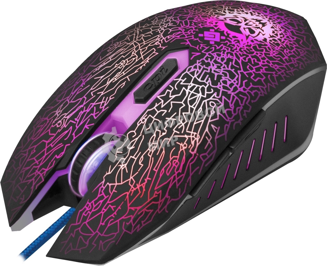 Мышь проводная Defender Shock GM-110L черный, 3200 dpi, USB, кнопки - 6