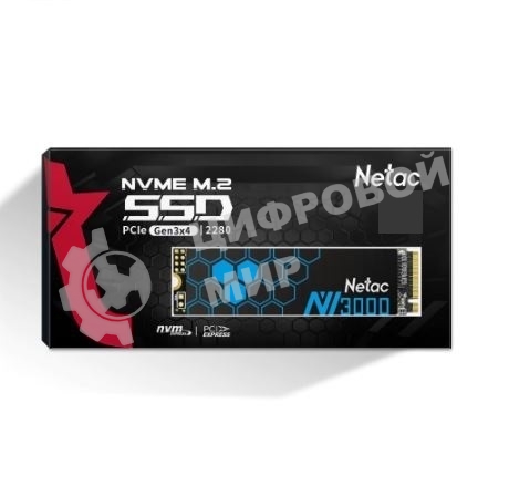 Накопитель SSD Netac NV3000, 1Tb, PCIe 3.0 x4, M.2 2280, NVMe, R/W 3100/2100