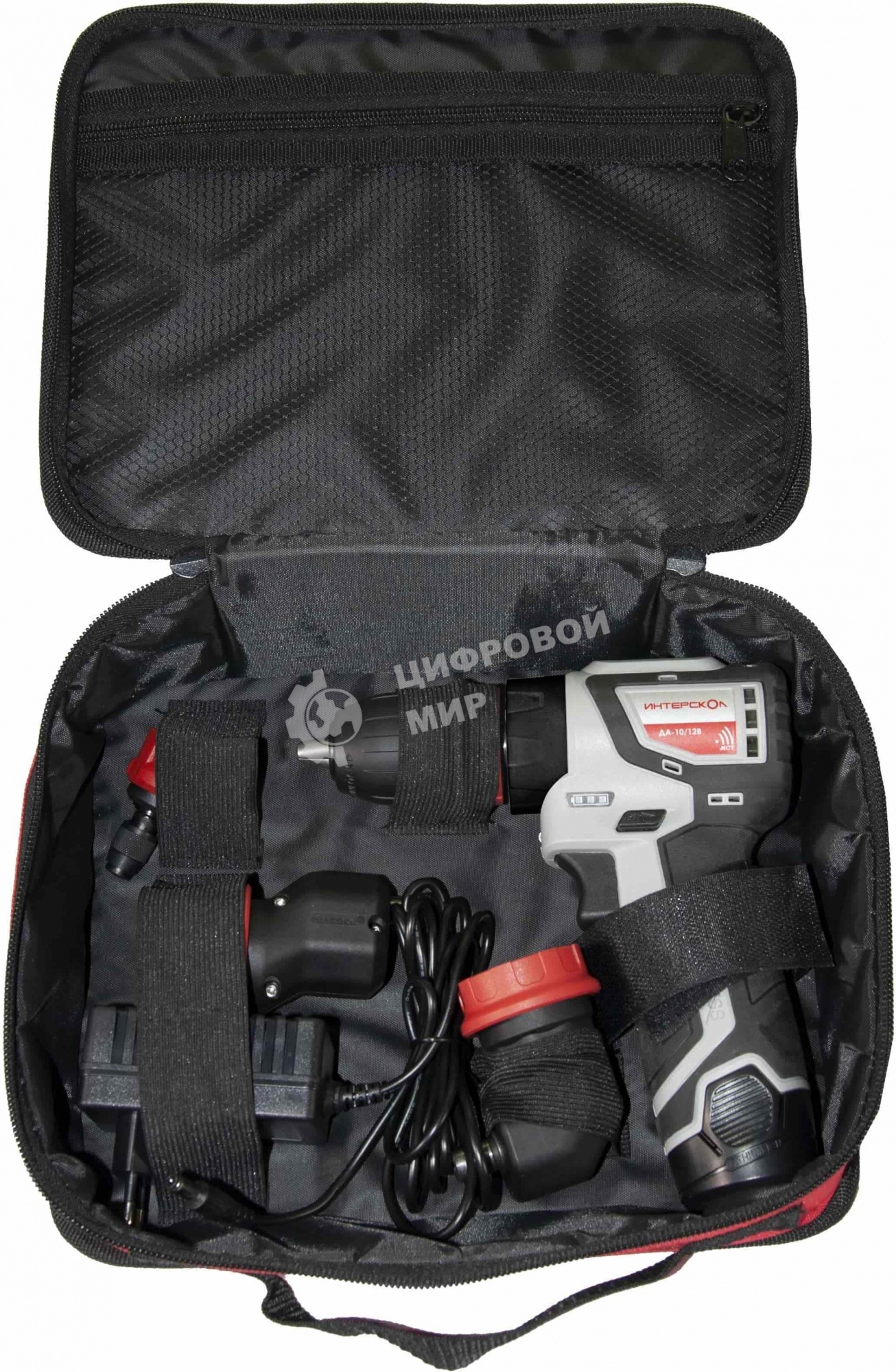 Дрель-шуруповерт аккумуляторная ИНТЕРСКОЛ ДА-10/12В 36, Аккумуляторная, 12В, 2 АКБ, Кейс