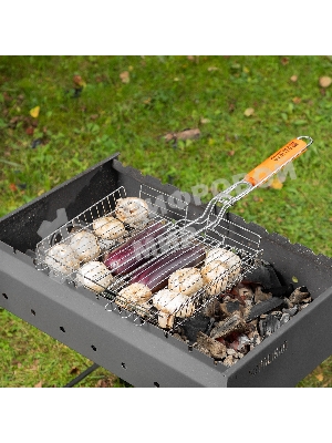 Решетка-гриль Camping Palisad 260х320х65 мм, объемная, хромир.