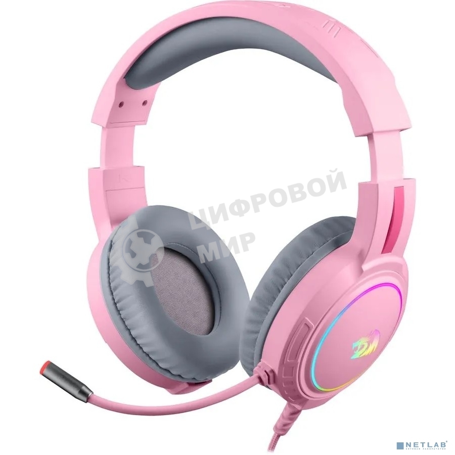 Гарнитура проводная игровая Defender Mento RGb 3.5мм розовые