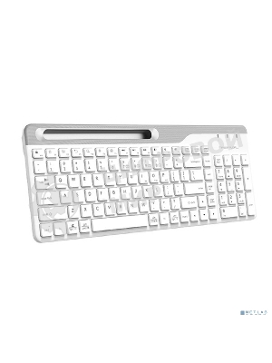 Клавиатура беспроводная A4Tech Fstyler FBK25, USB, Bluetooth/Радиоканал, белый/серый