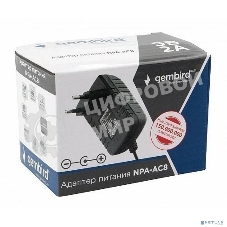 Адаптер питания Gembird NPA-AC8, 9В/2А, 1 штекер 5,5х2,5мм