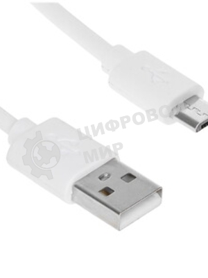 Кабель Rexant USB кабель microUSB длинный штекер 1М белый