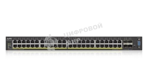 Коммутатор Zyxel XGS2210-52HP, 48 port Gigabit L2 managed PoE+ switch, 375 Watt, 4x 10G