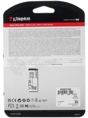 Накопитель SSD Kingston A400, 480Gb, SATA III, 2.5
