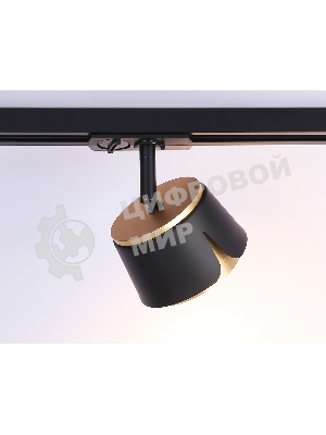 Трековый однофазный светильник Ambrella light GL5344 BK/GD черный/золото GX53 D100*66