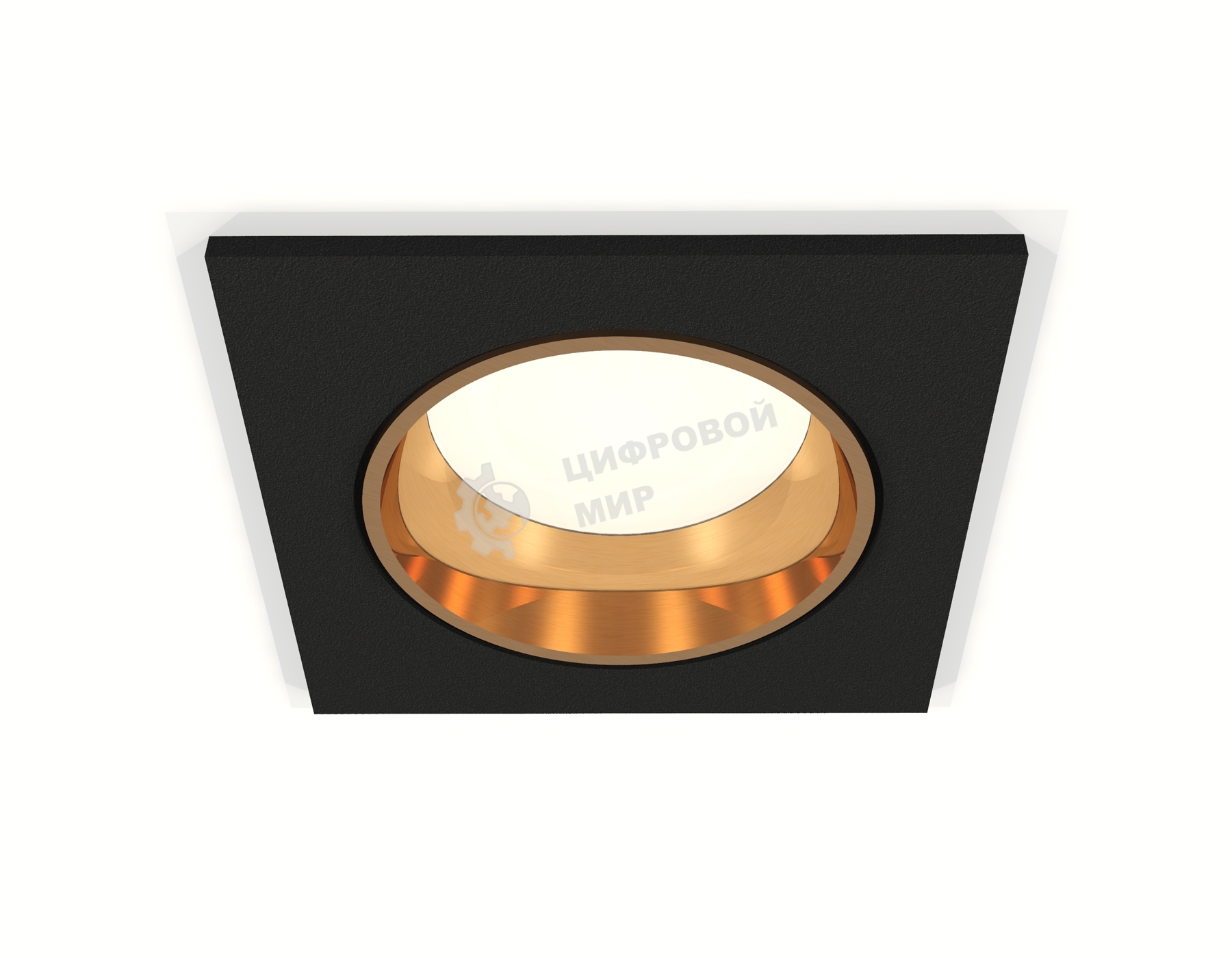 Комплект встраиваемого светильника Ambrella light XC6521004 SBK/PYG черный песок/золото желтое полированное MR16 GU5.3 (C6521, N6113)