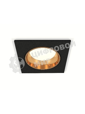 Комплект встраиваемого светильника Ambrella light XC6521004 SBK/PYG черный песок/золото желтое полированное MR16 GU5.3 (C6521, N6113)