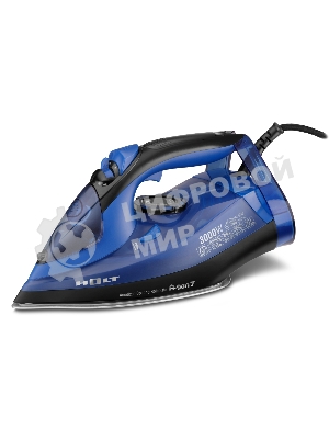 Утюг HOLT HT-IR-015-400 синий, 3000 Вт, 50 г/мин, 200 г/мин, 380 мл