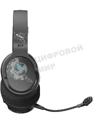 Гарнитура Bloody GR370 черный, беспроводная + проводная, Bluetooth, до 45 ч, подсветка