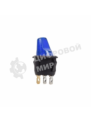 Выключатель клавишный Rexant круглый 12V 16А (3с) ON-OFF синий с подсветкой