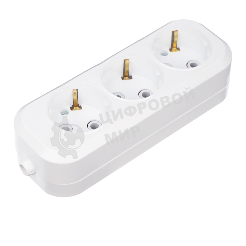 Колодка Rexant 3 гнезда с заземлением 11-8704