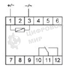 Реле промежуточное PK-1P/Un (монтаж на DIN-рейке 35мм 12В AC/DC 16А перекл.) F&F EA06.001.001
