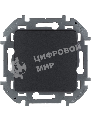 Переключатель без фиксации - кнопка, Н.О./Н.З. контакты 6A 250 В антрацит