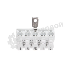 Клемма пружинная соединительная Rexant КСП 5-полюсная с заземлением и с монтажными ножками (50 шт./уп.)