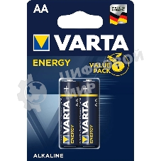 Батарейка Varta ENERGY LR6 AA BL2 Alkaline 1.5V (4106) (2/40/200) (2 шт.)