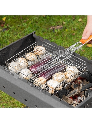 Решетка-гриль Camping Palisad 260х320х65 мм, объемная, хромир.