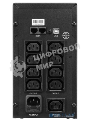 Источник бесперебойного питания CROWN CMU-SP1200IEC/1200 ВА\720 Вт/8 х IEC320 C13, 1 х IEC320 C13 Bypass