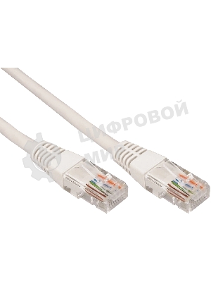 Коммутационный шнур Rexant патч-корд U/UTP RJ45-RJ45, cat.5e, PVC серый, 3м