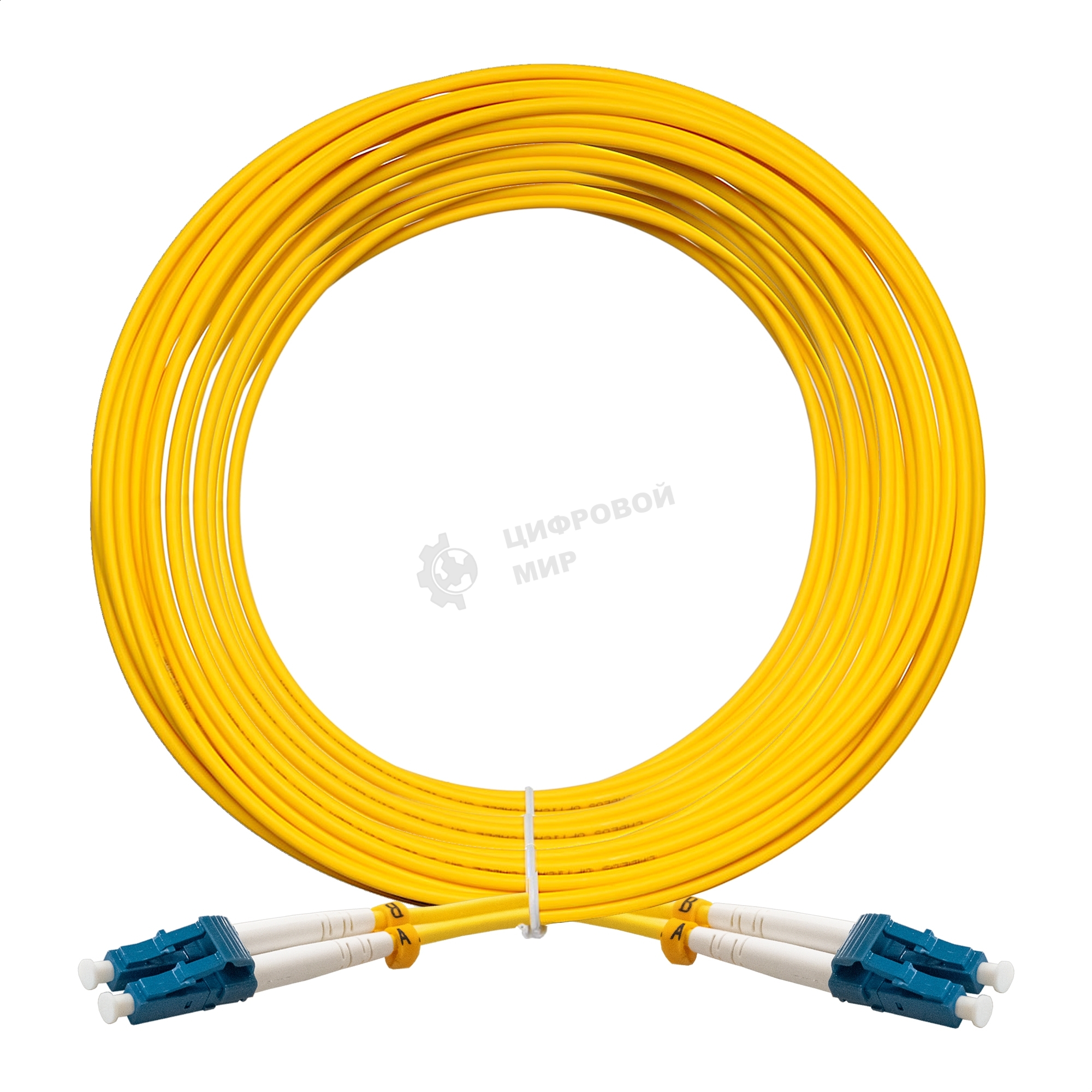 Патч-корд волоконно-оптический ExeGate FC-D-9-LC-LC-15M-LSZH (Шнур ВО SM 9/125 (OS2/G.652.D), LC/UPC-LC/UPC, Duplex, LSZH, 15м)