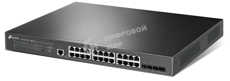Коммутатор управляемый TP-Link TL-SG3428XPP-M2 JetStream уровня 2+ с 24 портами 2,5 Gbит/с (8 портов PoE++, 16 портов PoE+) и 4 портами SFP+ 10 Gbит/с