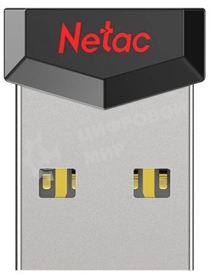 Флешка USB Netac UM81 (NT03UM81N-004G-20BK), 4Gb, USB 2.0, R/W 30/10, черный/красный