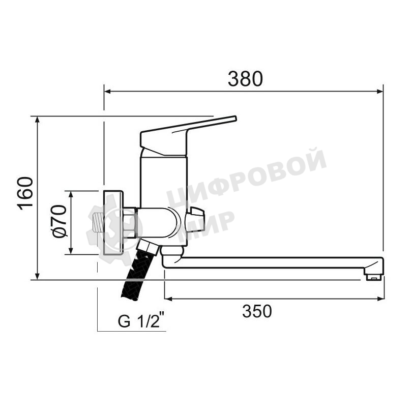 SL132-006E Смеситель для ванны, ø35