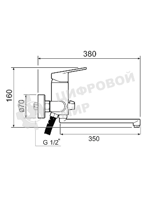 SL132-006E Смеситель для ванны, ø35