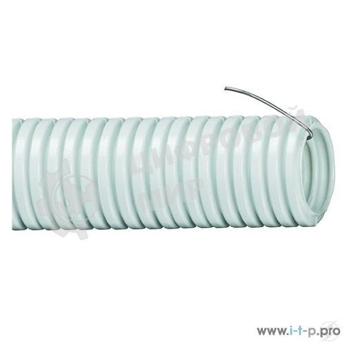 Труба гофрированная ПВХ d32 мм с зондом сер. (уп. 10 м) ИЭК CTG20-32-K41-010I