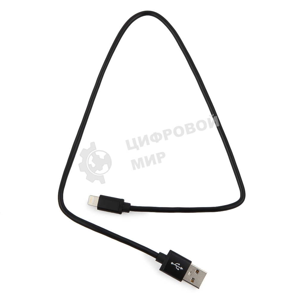 Кабель Cablexpert для Apple CC-S-APUSB01Bk-0.5M, AM/Lightning, серия Silver, длина 0.5м, черный, блистер