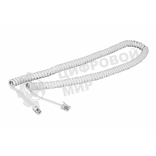 Телефонный шнур Rexant витой трубочный RJ-10(4P-4C), длина 7 м., белый