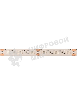 Лента светодиодная силикон, 10 мм, IP65, SMD 5050, 60 LED/m, 12 V, цвет свечения желтый