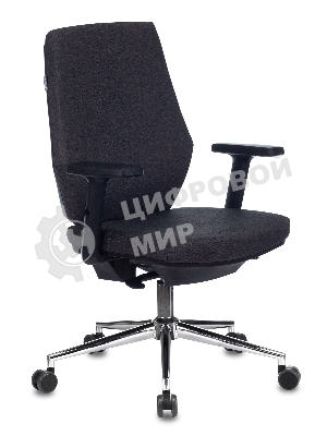 Кресло Бюрократ CH-545SL серый, экокожа, 120 кг, механизм качания