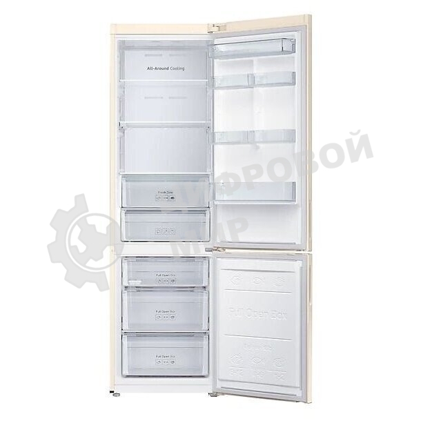 Холодильник Samsung RB37A5200EL/WT бежевый двухкамерный 269/118 л морозилка снизу