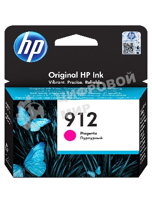 Картридж струйный HP 912 3YL78AE пурпурный (315стр.) для HP OfficeJet 801x/802x