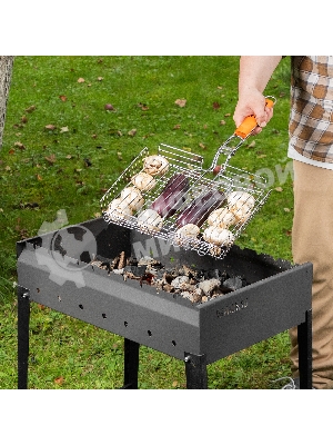 Решетка-гриль Camping Palisad 260х320х65 мм, объемная, хромир.