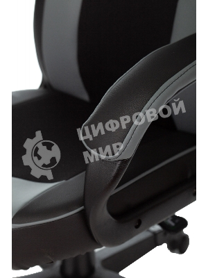 Кресло Бюрократ Zombie GAME 17 черный/серый, экокожа, 120 кг, механизм качания