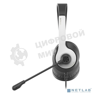 Гарнитура проводная с микрофоном A4Tech Fstyler FH100U белый/черный 2м