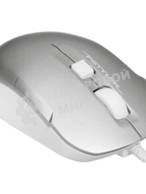 Мышь проводная A4Tech Fstyler FM26S серебристый/белый, 1600 dpi, USB, кнопки - 4