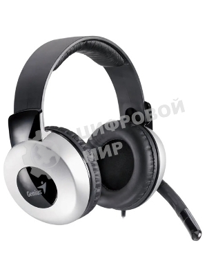 Гарнитура Genius HS-05A серый-чёрный, проводная, 3.5 мм