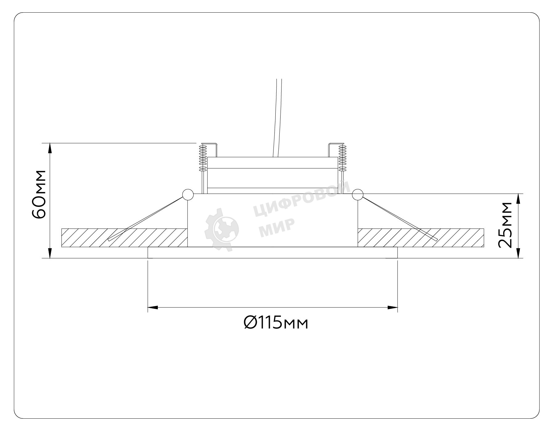 Светильник Ambrella light TN52334 SBK/SGD черный песок/золото песок GX53 max 12W D115*25