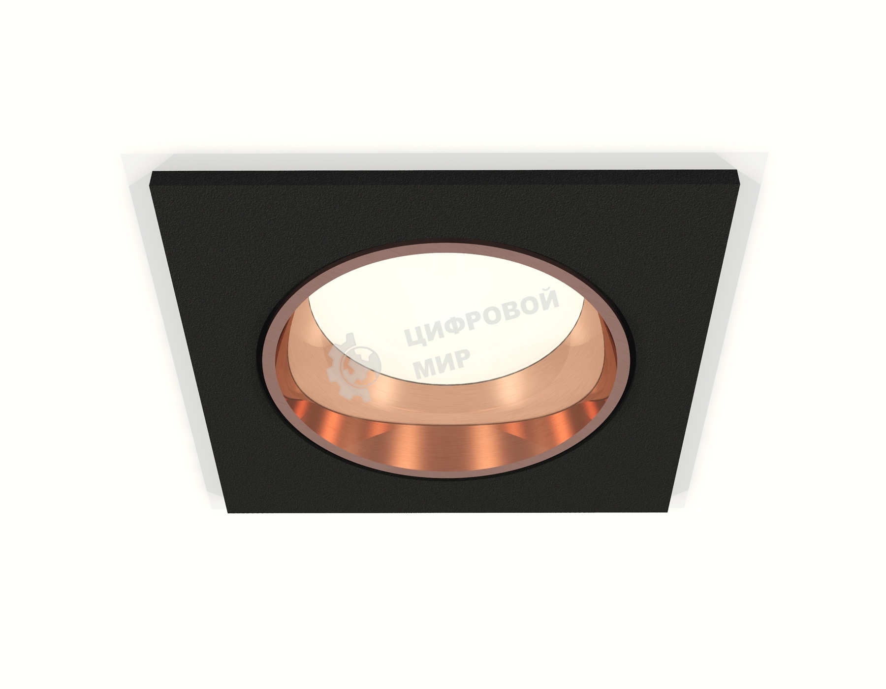 Комплект встраиваемого светильника Ambrella light XC6521005 SBK/PPG черный песок/золото розовое полированное MR16 GU5.3 (C6521, N6114)