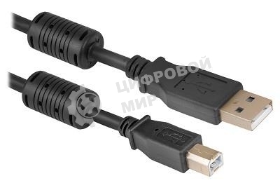 Кабель Defender USB04-10 PROКабель USB 2.0 для соед. 3.0м AM/BM, зол.конт, 2фер.фил.