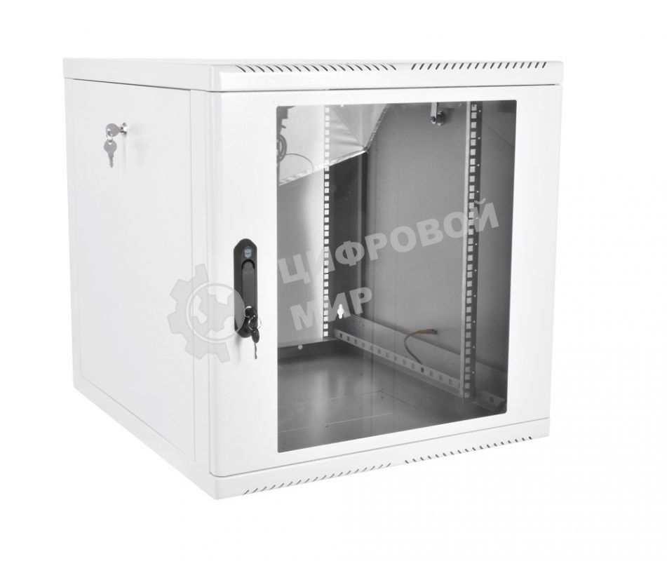 Шкаф телекоммуникационный настенный разборный 9U (600 × 520), съемные стенки, дверь стекло