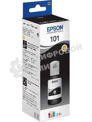 Картридж струйный Epson L101 C13T03V14A черный (127мл) для Epson L4150/L4160/L6160/L6170/L6190