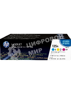 Картридж лазерный комплект HP CF373AM голубой/пурпурный/желтый для CLJ CP1215/1515 3 х 1400 стр.